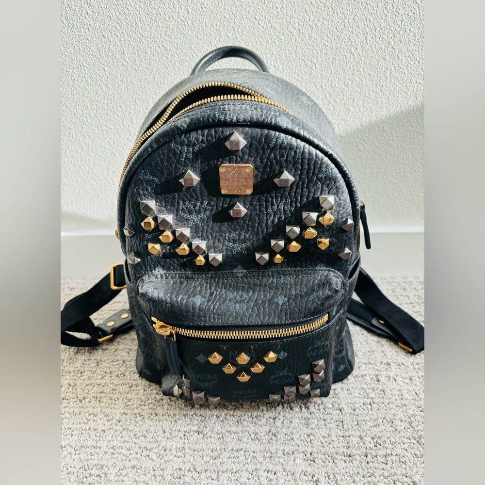MCM Stark Leather Backpack